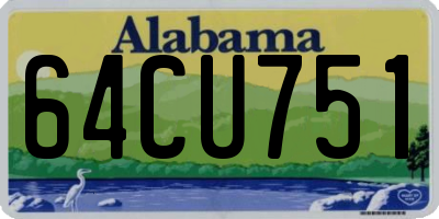 AL license plate 64CU751