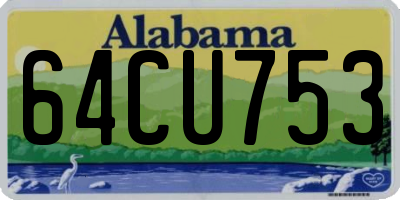 AL license plate 64CU753