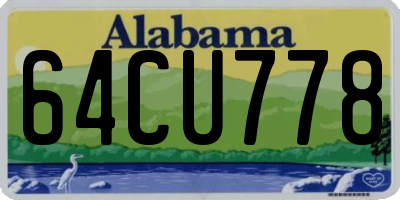 AL license plate 64CU778