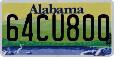 AL license plate 64CU800