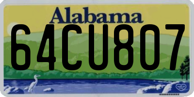 AL license plate 64CU807
