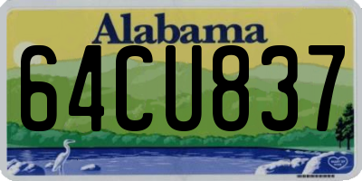 AL license plate 64CU837