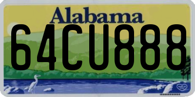 AL license plate 64CU888