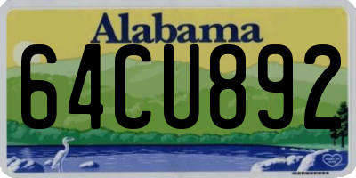 AL license plate 64CU892