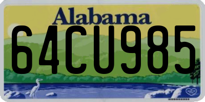 AL license plate 64CU985