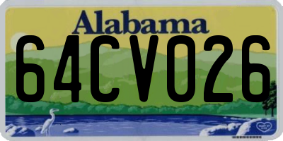 AL license plate 64CV026