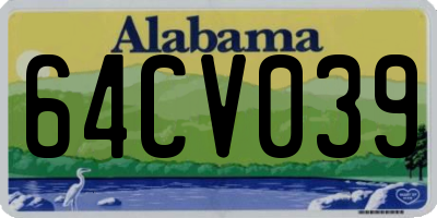 AL license plate 64CV039