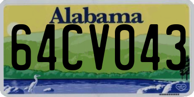 AL license plate 64CV043