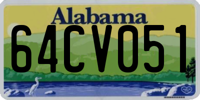 AL license plate 64CV051