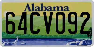 AL license plate 64CV092