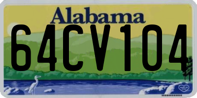 AL license plate 64CV104