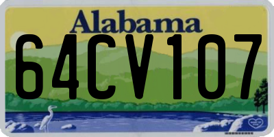 AL license plate 64CV107