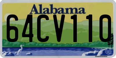 AL license plate 64CV110