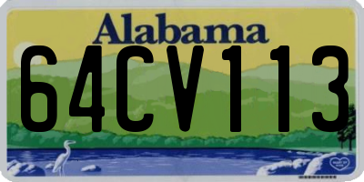 AL license plate 64CV113