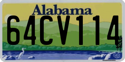 AL license plate 64CV114