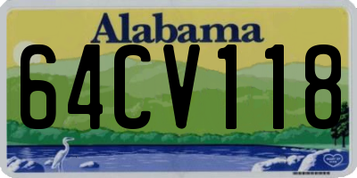 AL license plate 64CV118