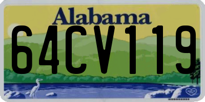 AL license plate 64CV119