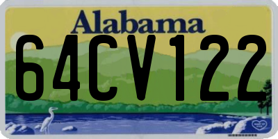AL license plate 64CV122