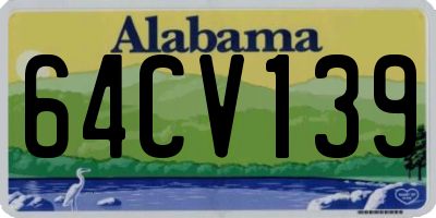 AL license plate 64CV139