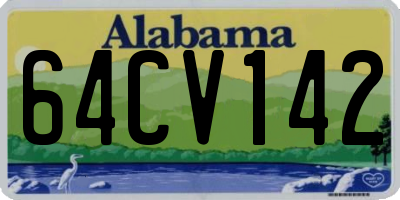AL license plate 64CV142