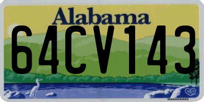 AL license plate 64CV143