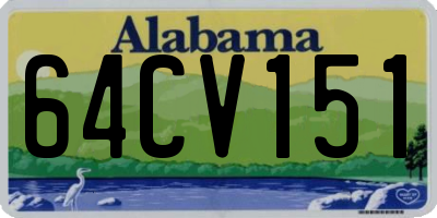 AL license plate 64CV151