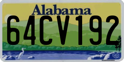 AL license plate 64CV192
