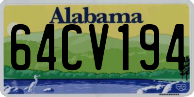 AL license plate 64CV194