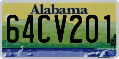 AL license plate 64CV201