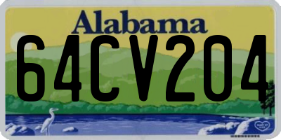 AL license plate 64CV204