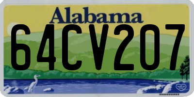 AL license plate 64CV207