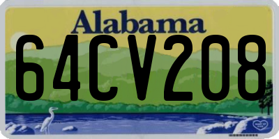 AL license plate 64CV208