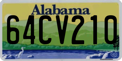 AL license plate 64CV210