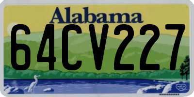 AL license plate 64CV227