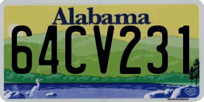 AL license plate 64CV231