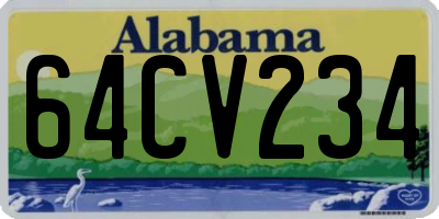 AL license plate 64CV234