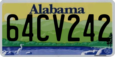 AL license plate 64CV242