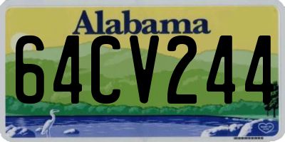 AL license plate 64CV244