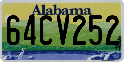 AL license plate 64CV252