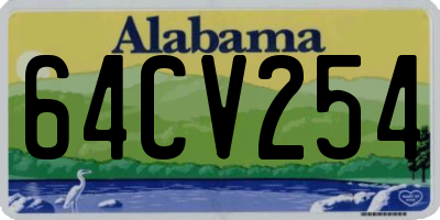 AL license plate 64CV254