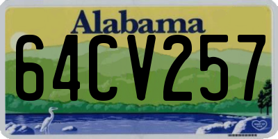 AL license plate 64CV257