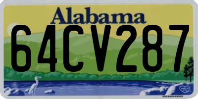 AL license plate 64CV287