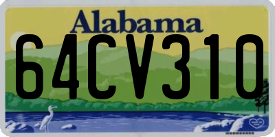 AL license plate 64CV310