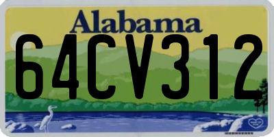 AL license plate 64CV312