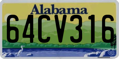 AL license plate 64CV316