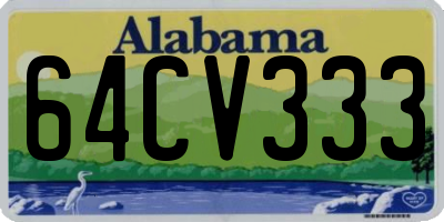 AL license plate 64CV333