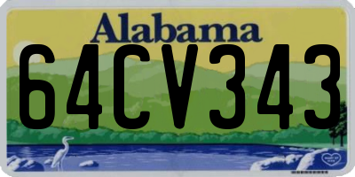 AL license plate 64CV343