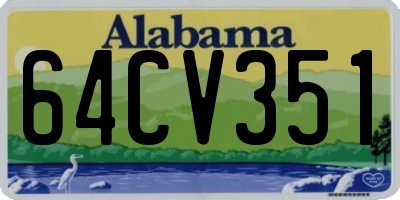 AL license plate 64CV351