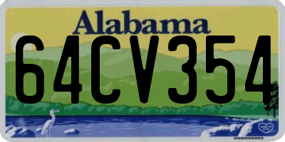 AL license plate 64CV354
