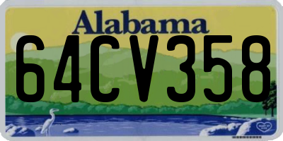 AL license plate 64CV358